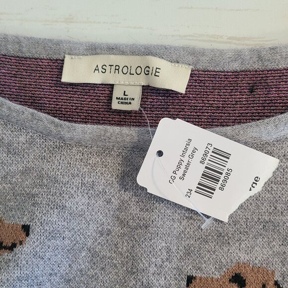 Astrologie Dachshund Puppy Intarsia Knit Sweater Weiner Dog NEW Lg Novelty - Picture 5 of 9